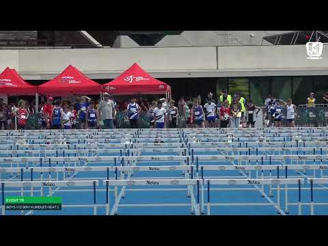 Boys U12 80m Hurdles Heat 2: 2022-23 State Combined Events Championships - Sunday