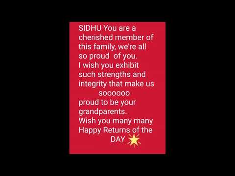 ❤️ HAPPY BIRTHDAY SIDHU ❤️