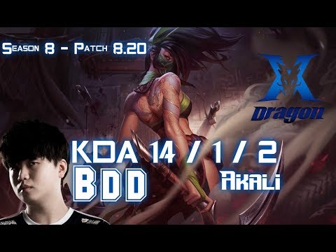 KZ BDD AKALI vs  KASSADIN Mid - Patch 8.20 KR Ranked