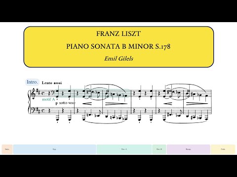 Liszt, Piano Sonata in B minor, S.178 (Emil Gilels)