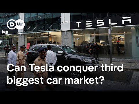 Tesla opens first showroom in India | DW News