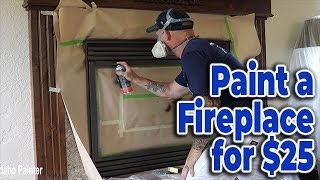 Paint A Fireplace for $25.  DIY Amazing Bronze Finish