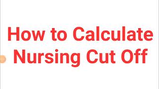 calculate nursing cut off|B.sc nursing cut off tamil nadu| Nursing course detail in Tamil