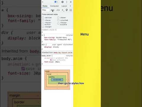 Debug hovered state #javascript #css