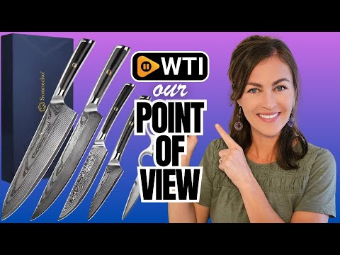 Sunnecko Damascus Kitchen Knife Set 5 Piece Chef Knife Set Professional - WTI product video review