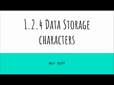 Character Sets - Data Representation - OCR J277 1.2.4