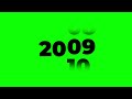 2000 To 2026 New Year Green Screen Countdown Celebration Animation