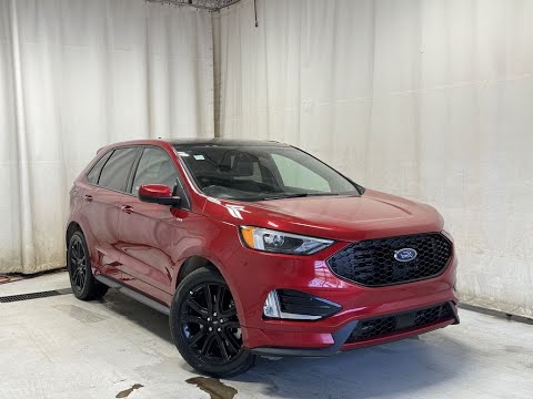 2022 Ford Edge ST Line AWD in Red for sale at Park Mazda in Sherwood Park, AB