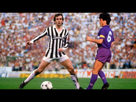 Michel Platini vs Fiorentina | Le Roi Dominates 80's Serie A | All touches & actions