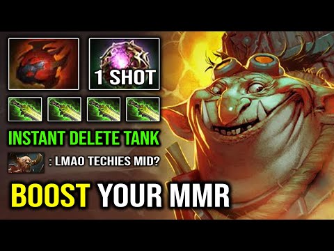Boost Your MMR with Mid Techies Before They Nerf Him 1 Shot Any Tanker OP Burst Magic Dota 2