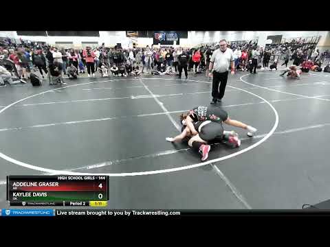 144 Lbs Cons. Round 4 - Kaylee Davis, OK Vs Addeline Graser, NE Bf33