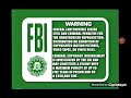 FBI WARNING GREEN SCREEN EBHV VHS 2000 2006