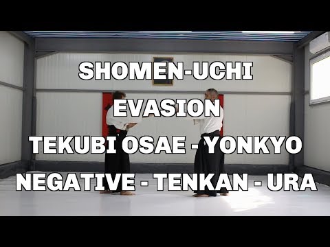 Shomen-Uchi, Evasion, Tekubi Osae - Yonkyo, Negative - Tenkan - Ura / Aikido techniques