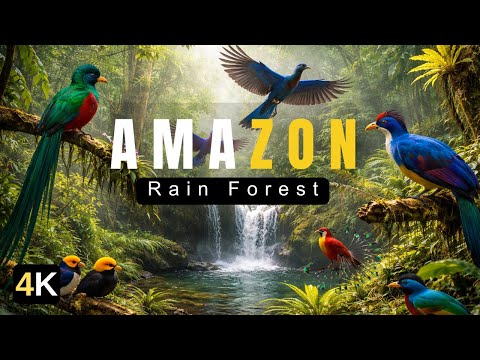 4K Amazon Rainforest | Relaxation with Jungle Atmosphere & Ani-mal Sounds