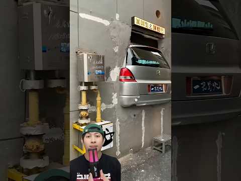 ADIK KAGET LIHAT MOBIL YANG NEMPEL DI TEMBOK‼️🤯😱@A2FactsForid #remix #dubbing #trending