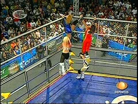 AAA: Fabi Apache, Aero Star vs. Sexy Star, Billy Boy, 2009/08/21 [cage, mask/hair]