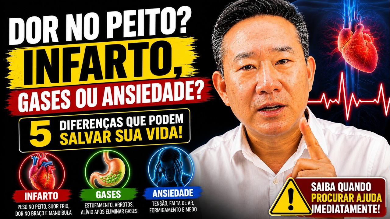DOR NO PEITO? APRENDA A DIFERENCIAR INFARTO, GASES E ANSIEDADE | Peter Liu