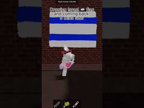Drawing Israel 🇮🇱 Flag and coming back 5 mins later OMG! 😳 #roblox #robloxspraypaint #israel
