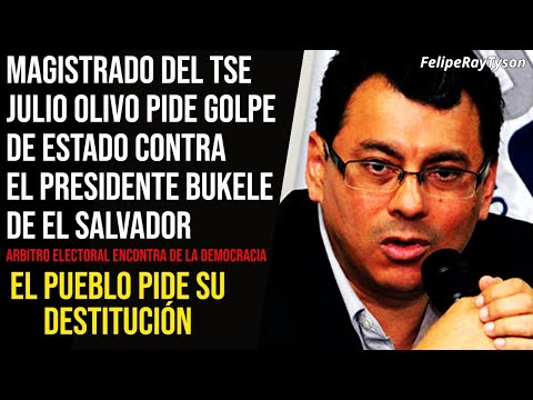 Julio Olivo del TSE debe ser destituido y procesado por promover Golpe de Estado en El Salvador