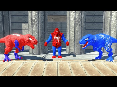FPS DEATH RUN ANCIENT vs SPIDERMAN GORO TEAM - Animal Revolt Battle Simulator