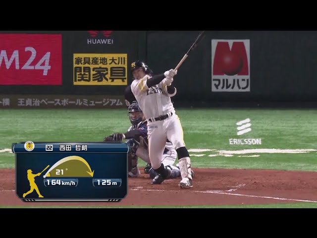 【2回裏】本拠地最終戦を勝利で!! ホークス・西田の第4号3ランで一気に逆転!! 2018/10/6 H-L