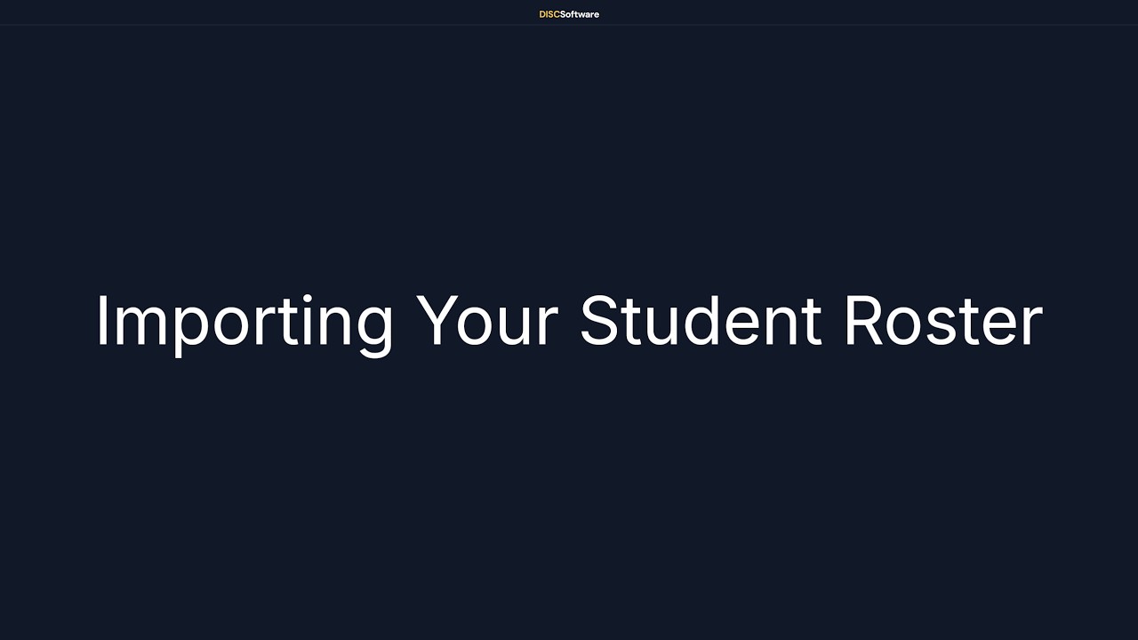 Importing your student roster via CSV