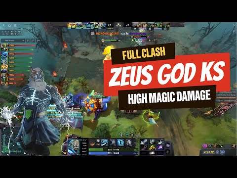 FULL CLASH DOTA 2 TURBO MODE || ZEUS HIGH DAMAGE || GOD KS