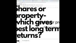 Shares or property-which gives best long term returns? EP #250