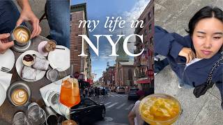 my life in NYC 🍎🚕 | thrifting in the city, date night & what i ate!