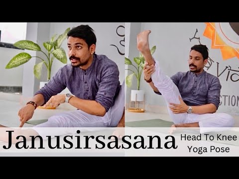 Janu Sirsasana For Beginners | Forward Bending Yoga Pose | How To Do Janusirsasana | Head To Knee