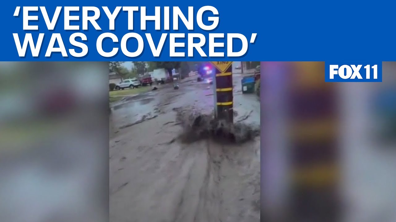 Mudslides hit Eaton fire burn area following powerful storm