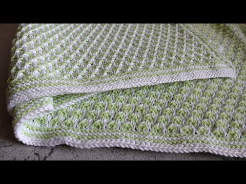 Babydecke Blütenknospen - stricken