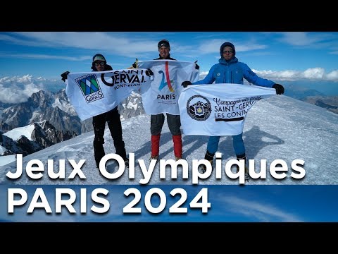 #1 Antoine Dénériaz at the summit of Mont-Blanc for the Paris 2024 Olympic Games mountaineering