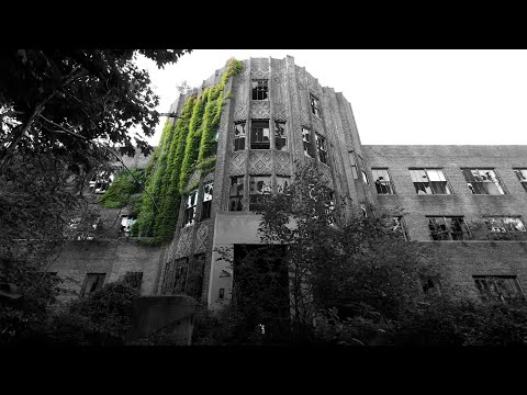 Drone footage of the abandoned Riverside Hospital ruins