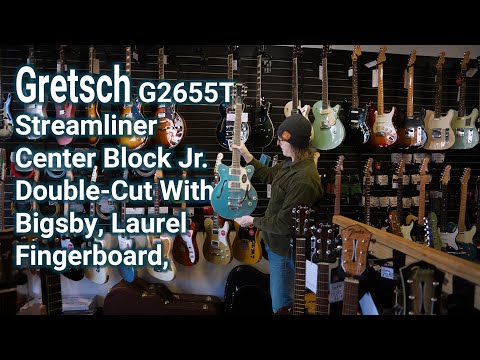 Gretsch G2655T Streamliner Center Block Jr  Double Cut With Bigsby, Laurel Fingerboard, Arctic Blue