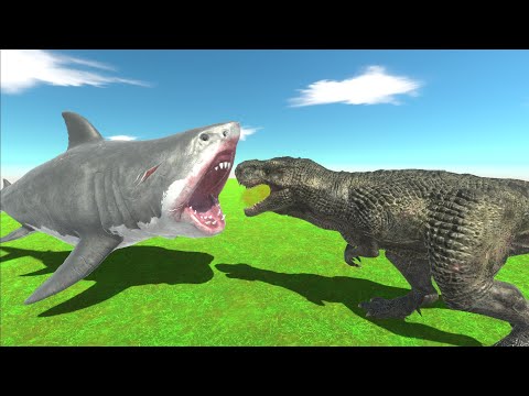 MEGALODON vs T-REX - Animal Revolt Battle Simulator