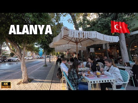 Alanya City Center Walking Tour Tyrkey | Alanya Antalya Türkiye 4K