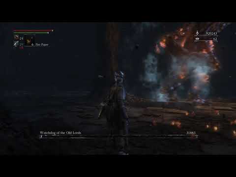 Bloodborne - Watchdog of the Old Lords using the cannon spam glitch (read description)
