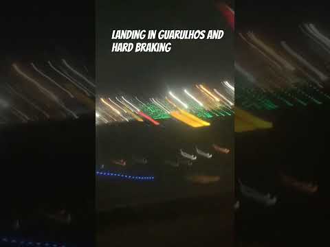 Landing Guarulhos #airbus #airplaneflying #landing #GRU #Braking   #aeroportodeguarulhos #saopaulo