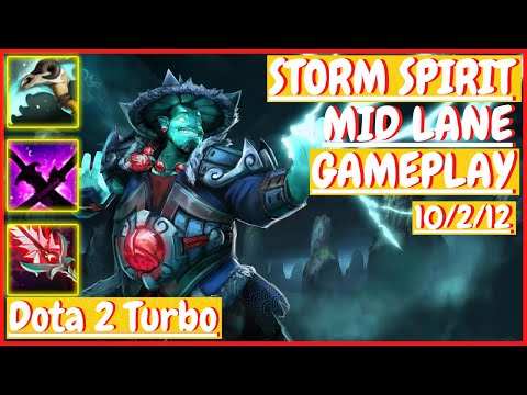 Storm Spirit 10/2/12 [MID LANE] [Gameplay DOTA 2 Turbo] 7.31