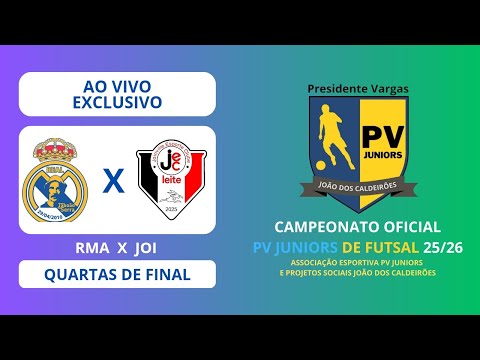 REAL MADRUGA X JOINVILLE | CAMPEONATO PV JUNIORS DE FUTSAL 25/26 - QUARTAS DE FINAL | PV JUNIORS TV