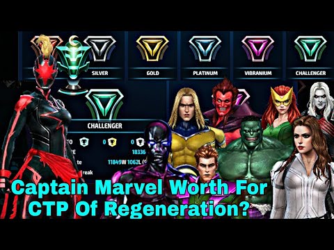 Captain Marvel New Uniform Timeline Battle Test With Ctp of Regeneration - Marvel Future Fight