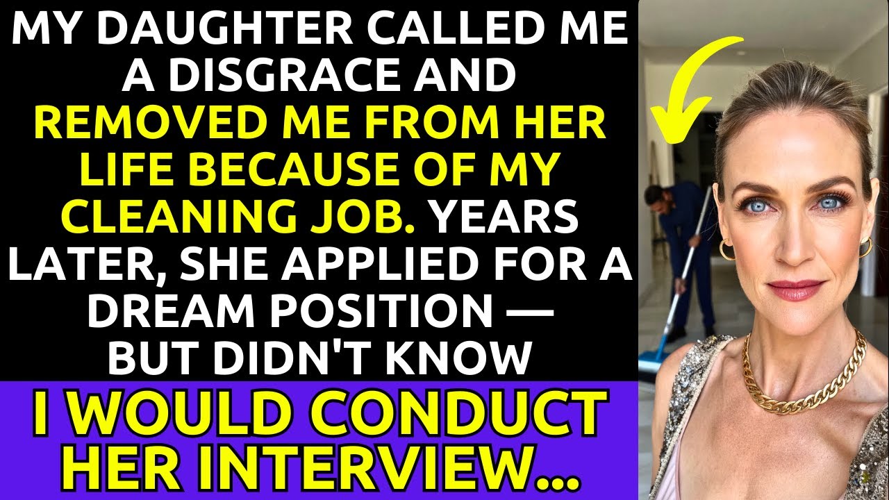 My Daughter Removed Me From Her Life For Being A Cleaner, Then I Became Her Job Interviewer