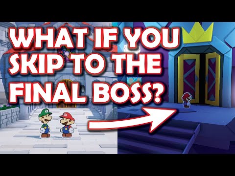 What happens in Paper Mario: The Origami King if you skip to the final boss, King Olly?