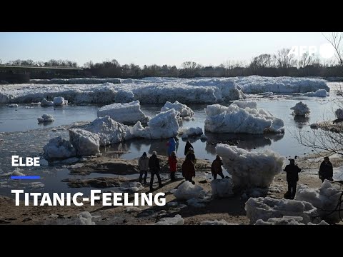 Riesige Eisblöcke treiben auf der Elbe | AFP