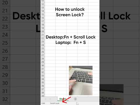 How To UNLOCK Scroll Lock On Excel? 😁#shorts