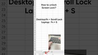 How To UNLOCK Scroll Lock On Excel? 😁#shorts
