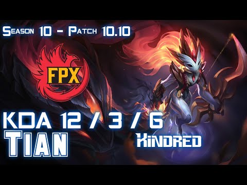 FPX Tian KINDRED vs GRAVES Jungle - Patch 10.10 KR Ranked