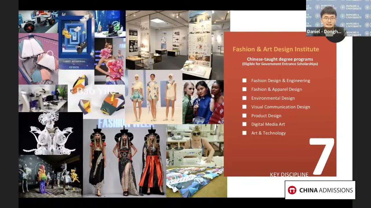 Study at Donghua University | Online Presentation September 2022 Intake