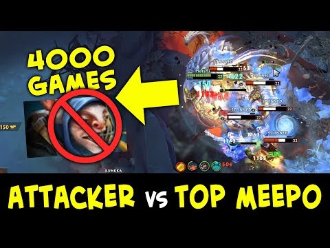TOP-10 Meepo wasn't ready for BEST Kunkka — Attacker vs 4000 games Meepo